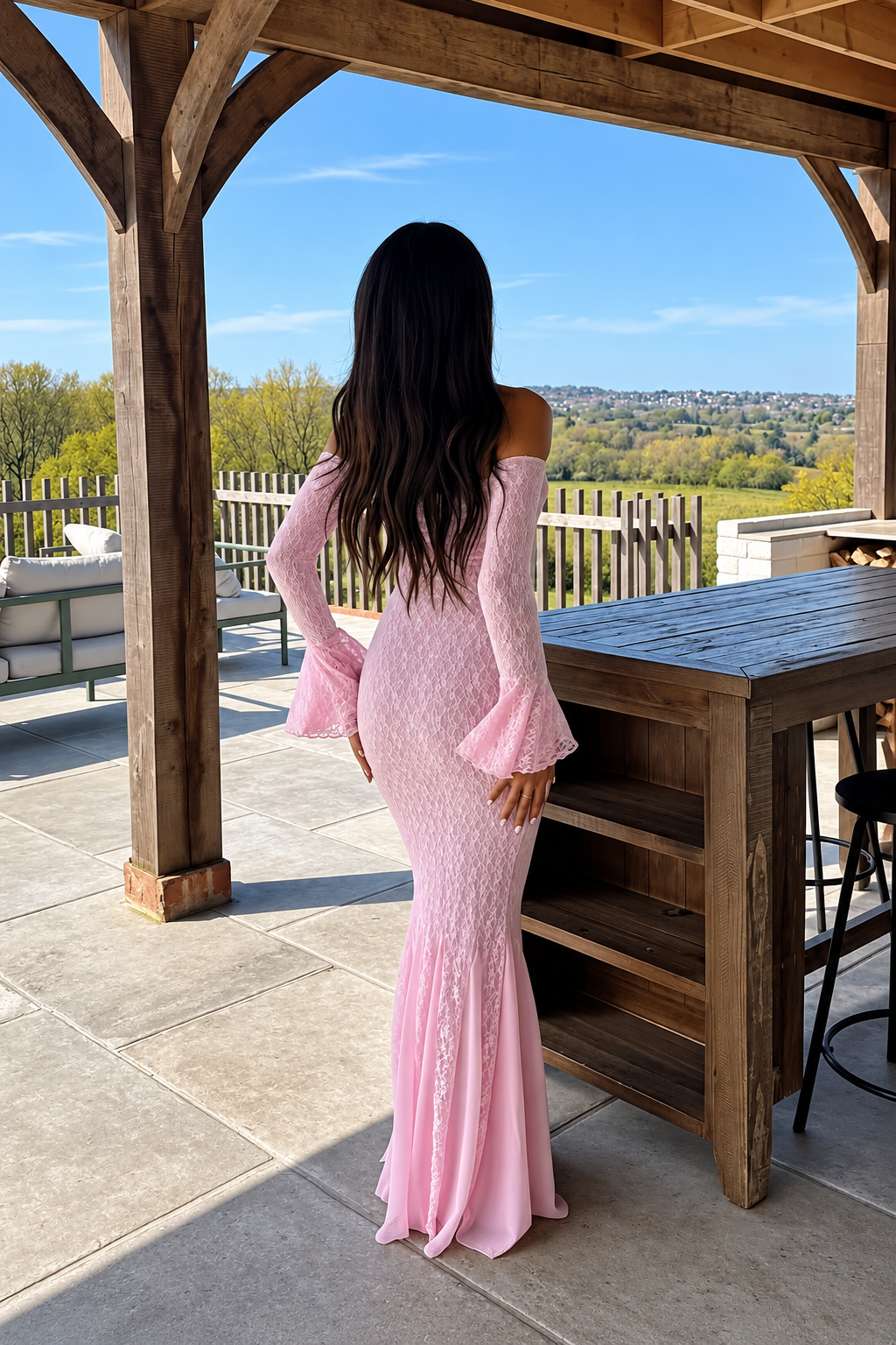 Livia Lace Mermaid Maxi Dress