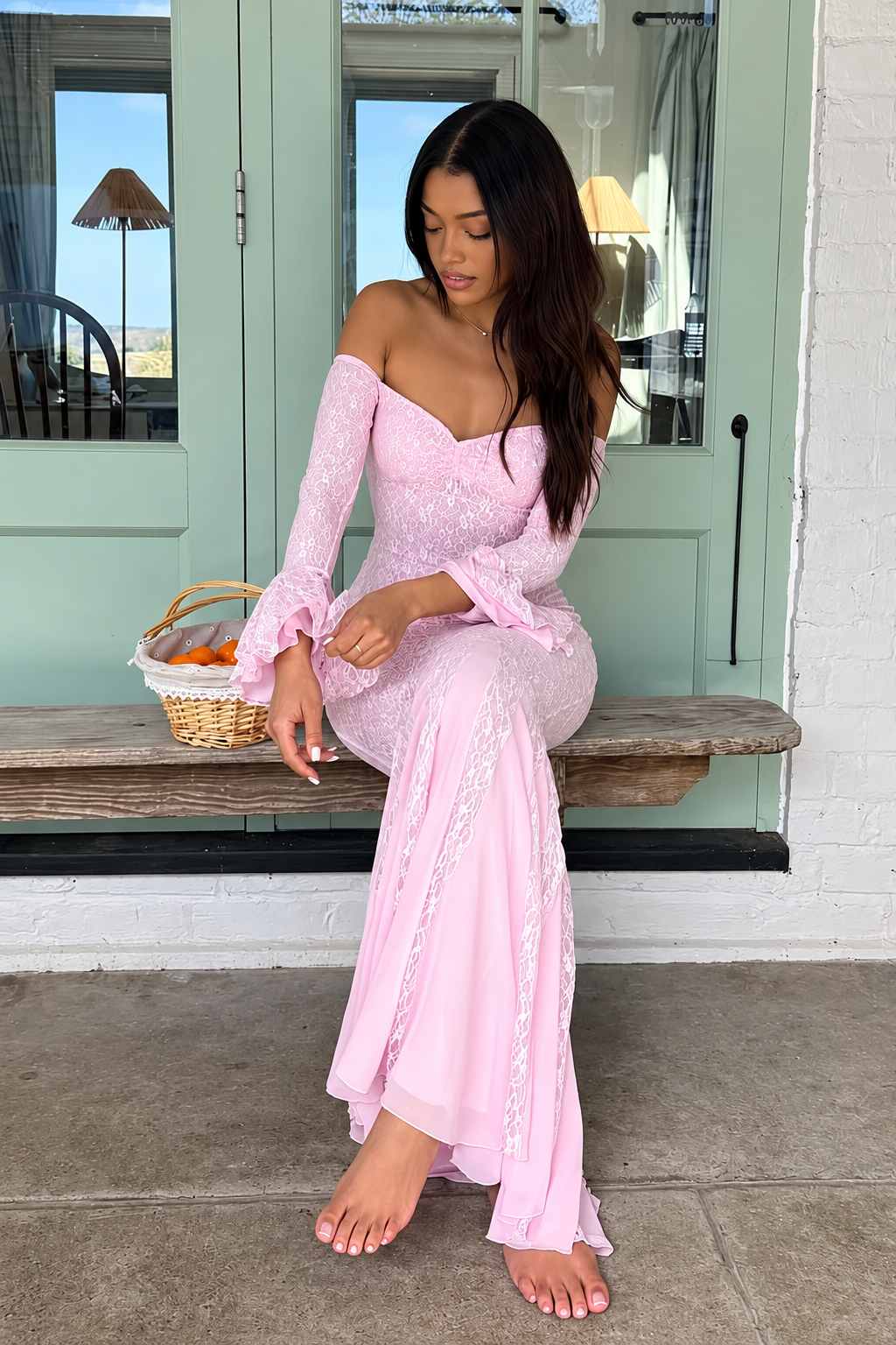 Livia Lace Mermaid Maxi Dress