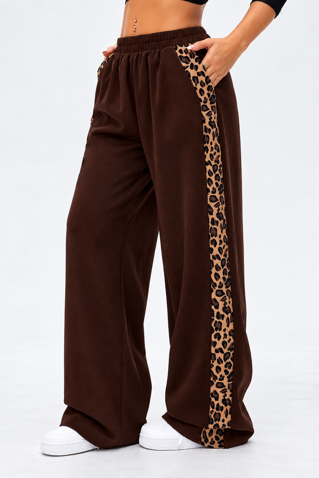 Leopard Wide-Leg Lounge Pants