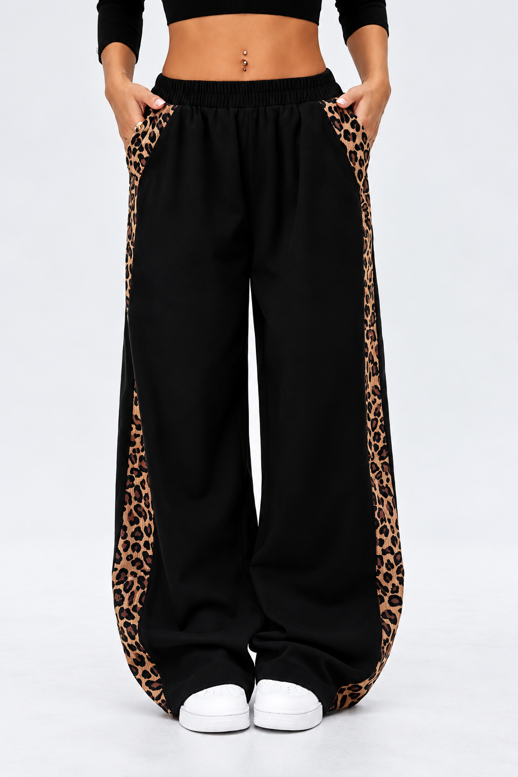Leopard Wide-Leg Lounge Pants