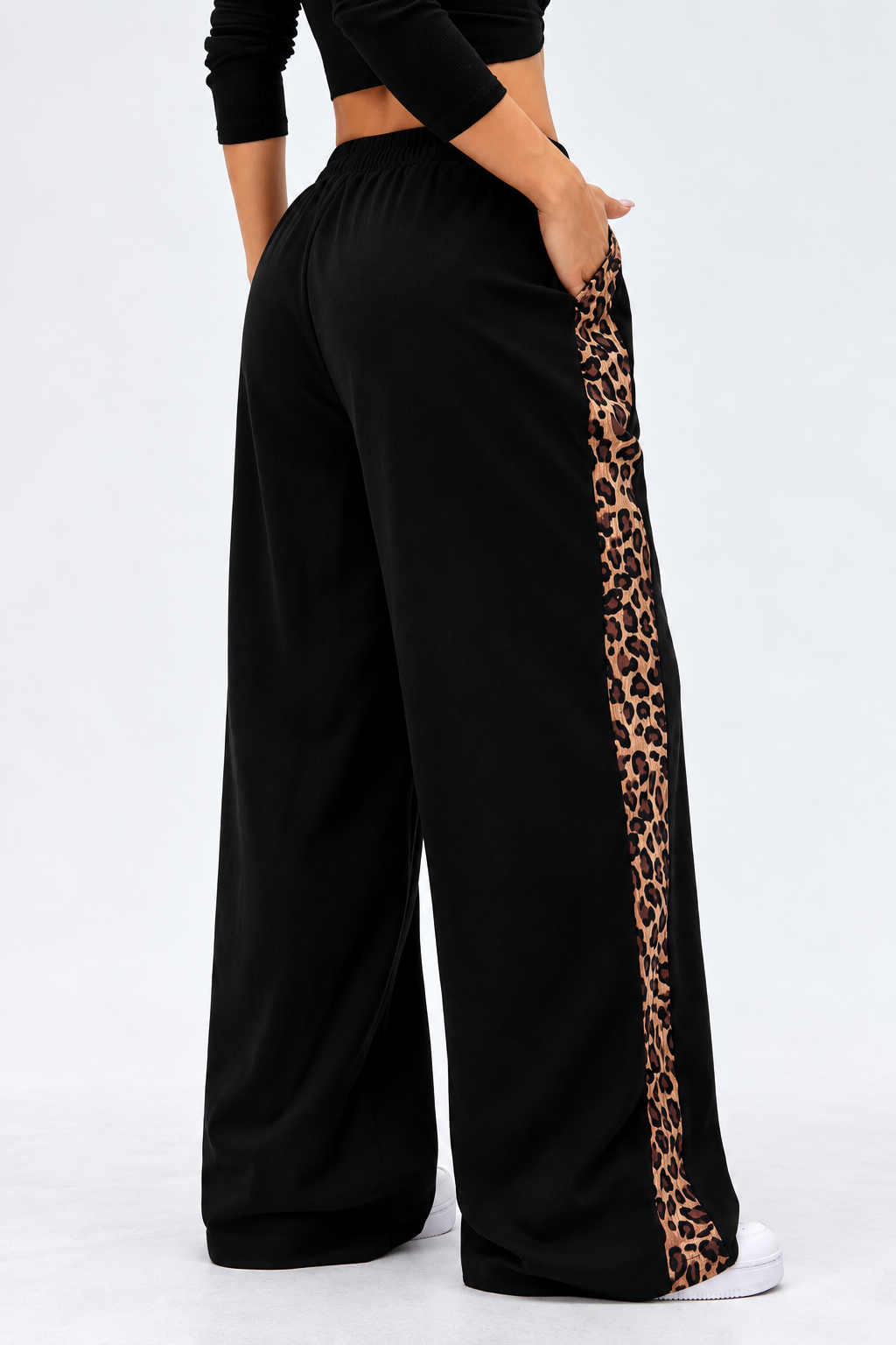 Leopard Wide-Leg Lounge Pants