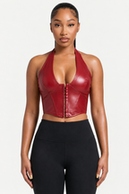 Halter Corset Crop Top