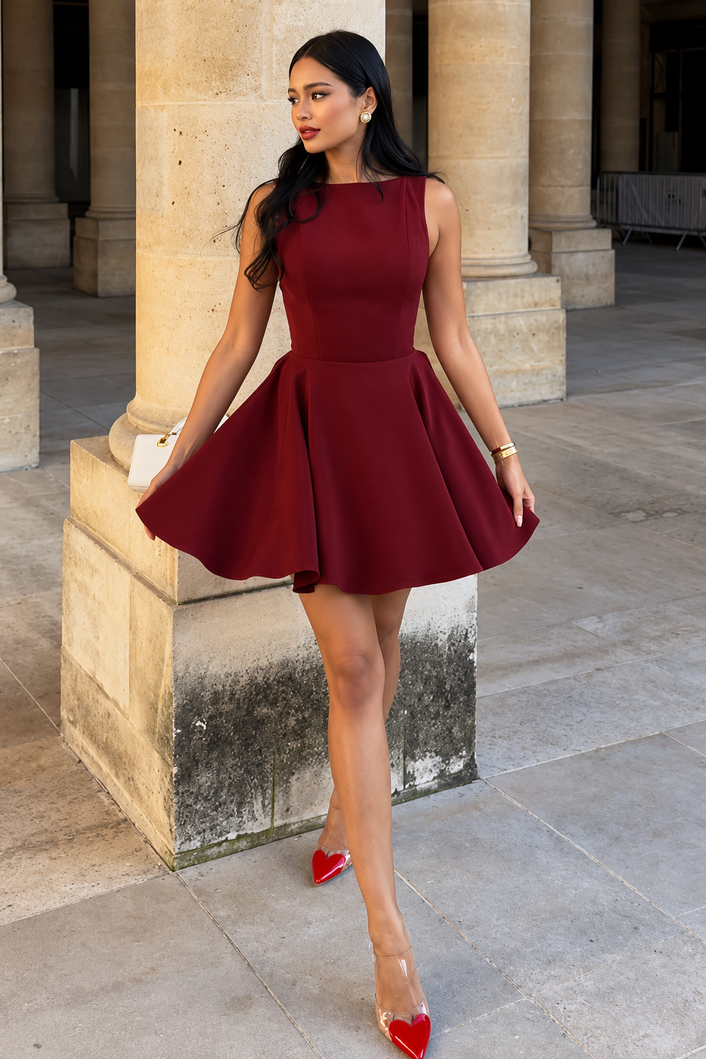 Sleeveless Fit and Flare Mini Dress