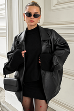 Mila Oversized Leather Jacket