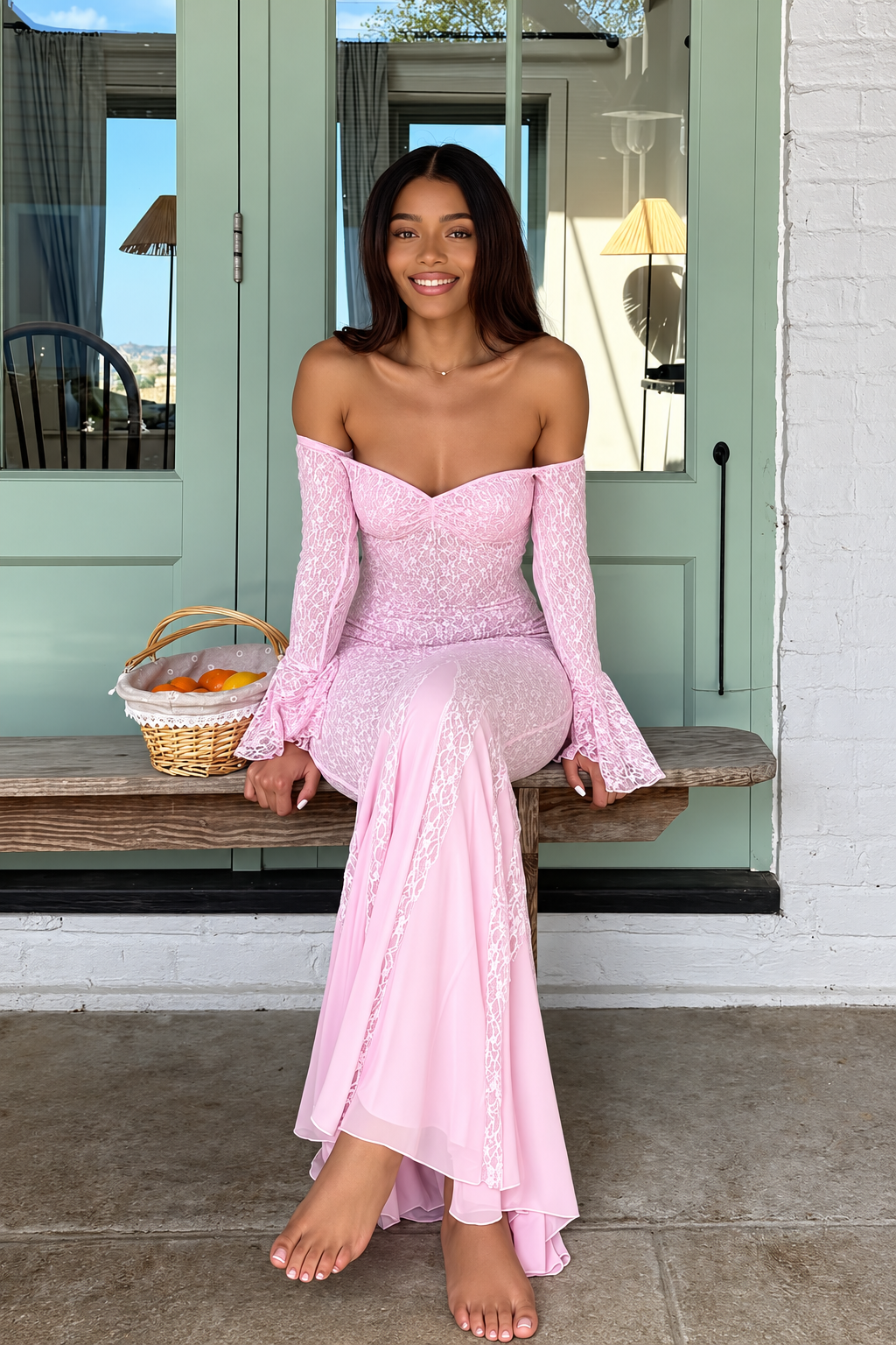 Livia Lace Mermaid Maxi Dress