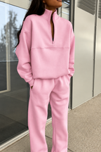 Relaxed Sweatshirt and Straight-Leg Pants Set