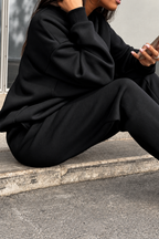 Relaxed Sweatshirt and Straight-Leg Pants Set
