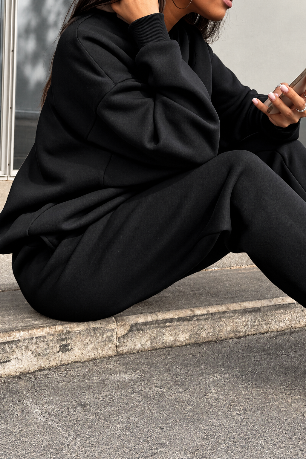 Relaxed Sweatshirt and Straight-Leg Pants Set