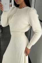 Soft Knit Button-Up Cardigan
