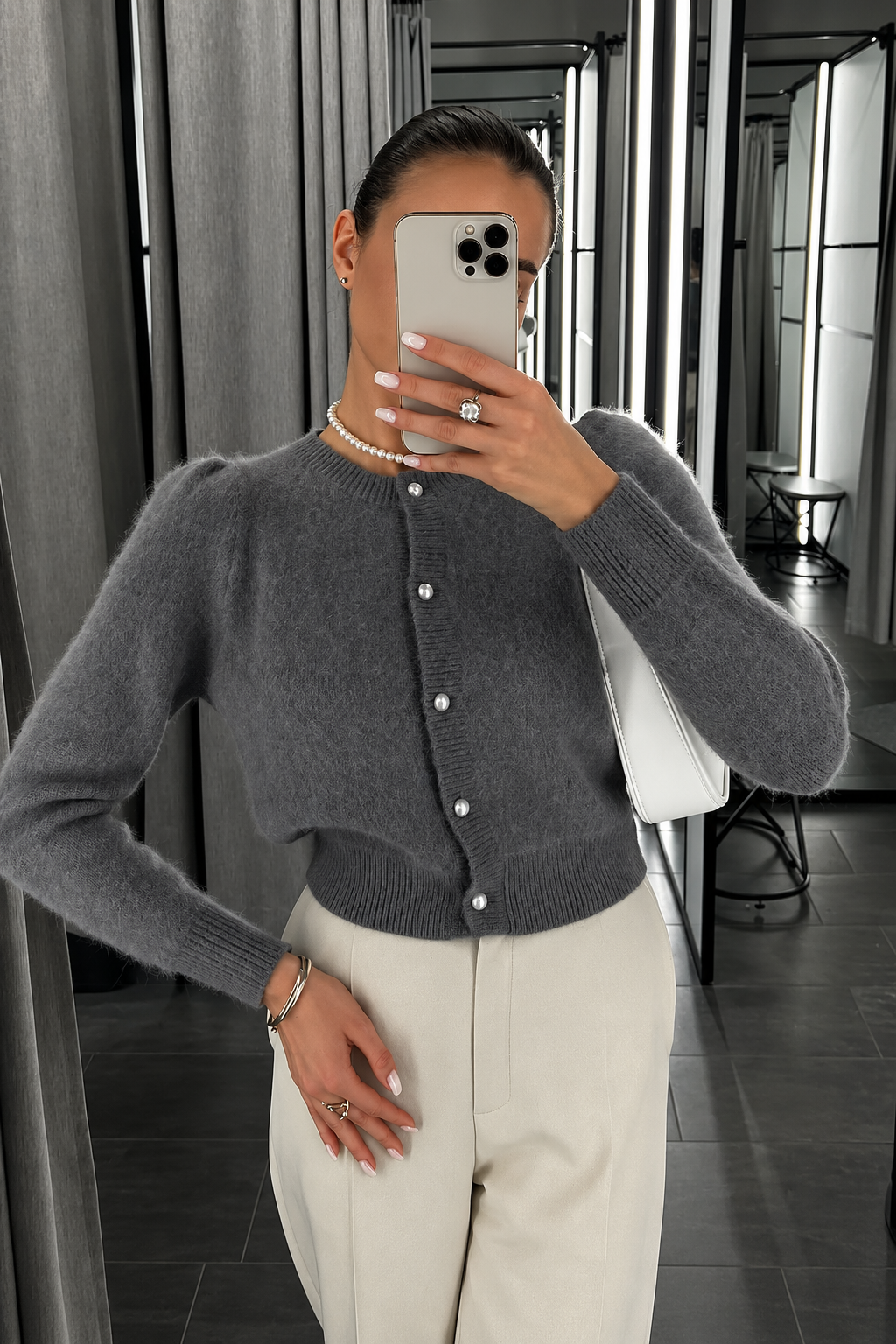 Soft Knit Button-Up Cardigan