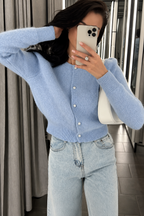 Soft Knit Button-Up Cardigan