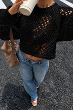Open-Back Knit Sweater