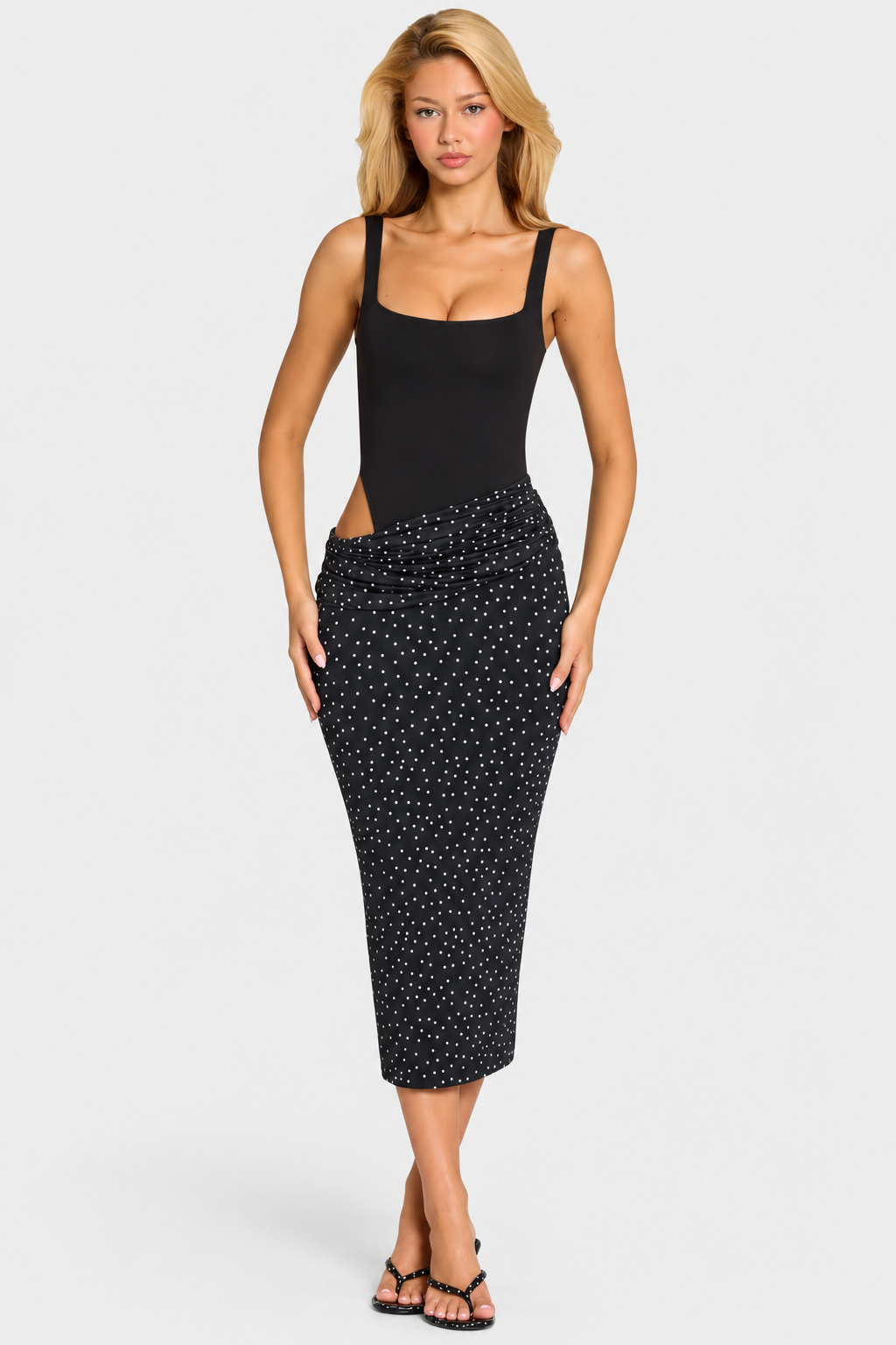 Ruched Midi Dress