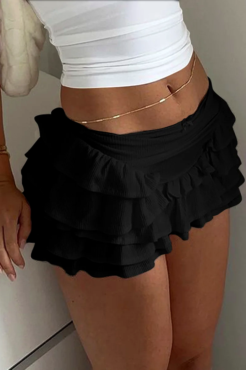 Layered Ruffle Mini Skirt