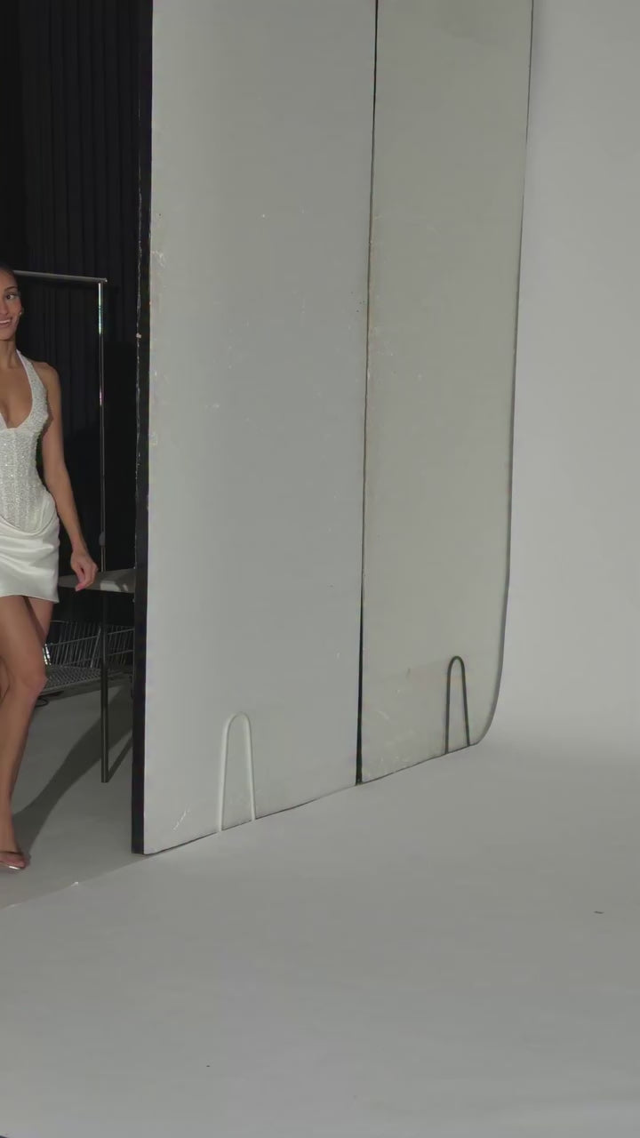 Sequin Halter Mini Dress